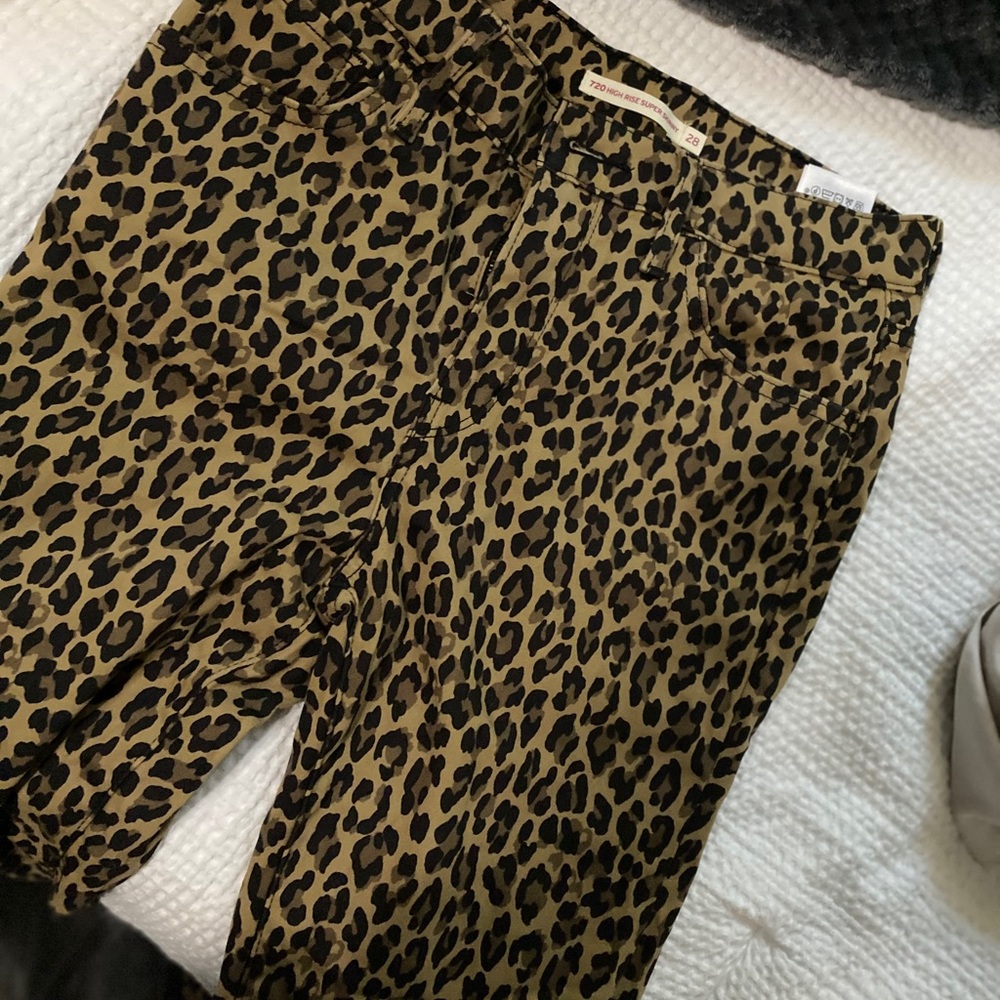 Levis high waisted animal print jeans